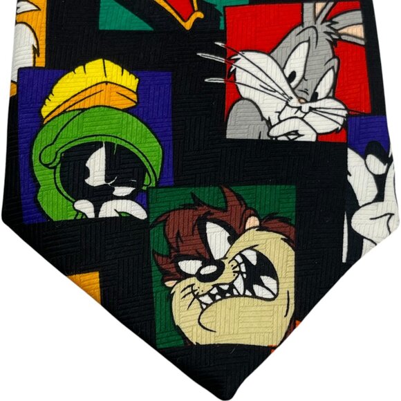 Vintage Looney Tunes Character Tie 1998 Polyester 56" L 4" W - Picture 3 of 11
